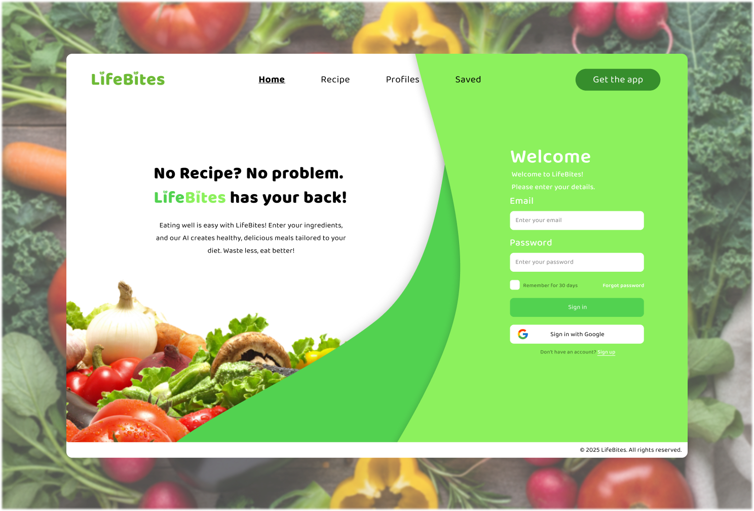 LifeBites / Website preview